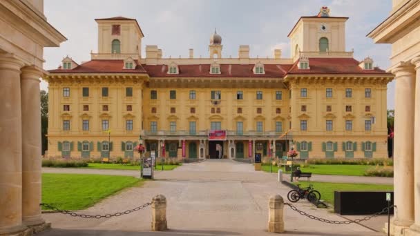 Királyi Kastély Esterházy Mérföldkő Főváros Burgenland Eisenstadt Ausztria Lassú Mozgás — Stock videók