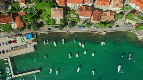 Hırvatistan Adriyatik Denizi Nin Opatija Kentinin Volosko Semtindeki Güzel Deniz — Stok video