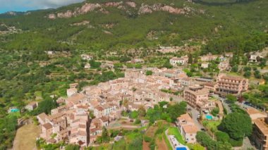 İspanya 'nın pitoresk şehri Estellencs, Mallorca, Balearic Adaları, İspanya. 