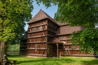 Hronsek, Banska Bystrica, Slovakya 'daki tahta protestan artiküler kilise. Unesco Dünya Mirası Bölgesi.