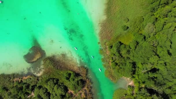Klagenfurt Áustria Vista Aérea Riacho Lago Temporada Verão — Vídeo de Stock