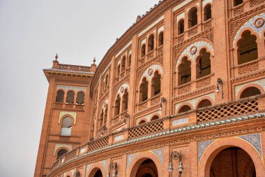 Madrid, İspanya 'daki Plaza de Toros' un doğu manzarası