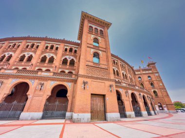 Madrid, İspanya 'daki Plaza de Toros' un doğu manzarası