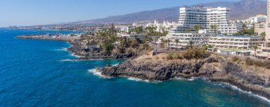 Playa del Bobo ve Costa Adeje kıyıları Tenerife, Kanarya Adaları