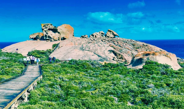 Remarkable Rocks Panoramic View Beautiful Sunny Day Kangaroo Island — Φωτογραφία Αρχείου