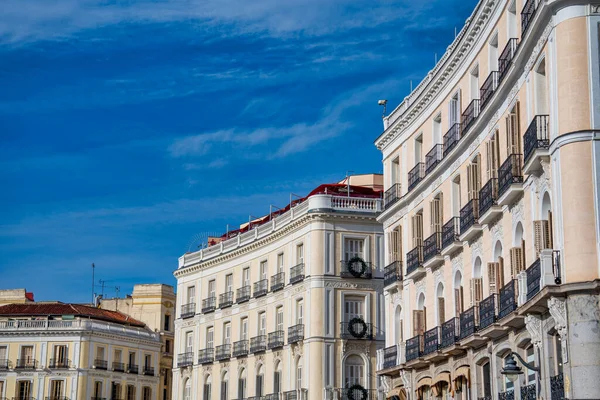 Buildings Puerta Del Sol Madrid — Stock Photo, Image