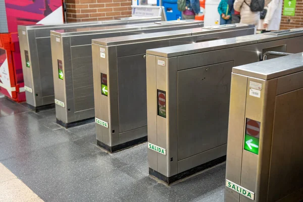Subway Station Gates Spain — Stock Photo, Image