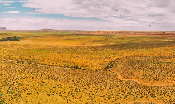 Cesta Monument Valley Letecký Pohled Dronu Usa — Stock fotografie