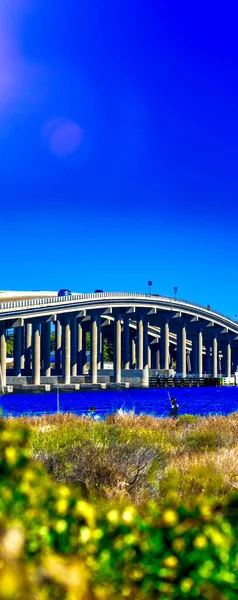 Флоридский Автомобильный Мост Вдоль Моря — стоковое фото