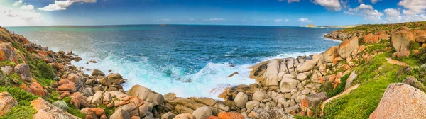 Granite Island Australia Beautiful Rocks Ocean Panoramic View — стоковое фото
