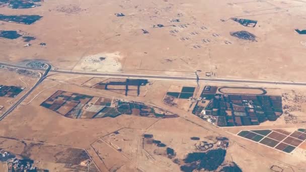 Outskirts Deserto Doha Quatar Avião — Vídeo de Stock