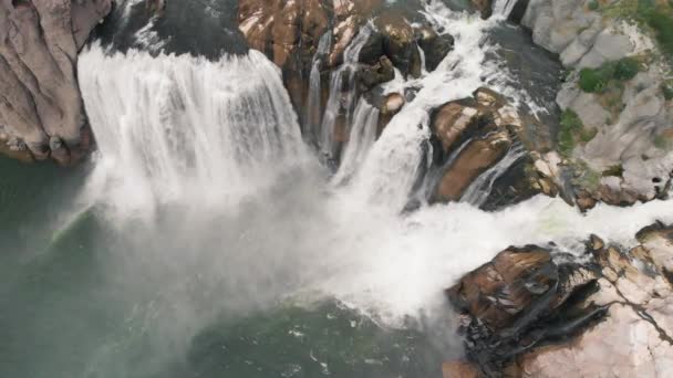Водопад Шошон Айдахо Вид Сверху Беспилотника Сша — стоковое видео