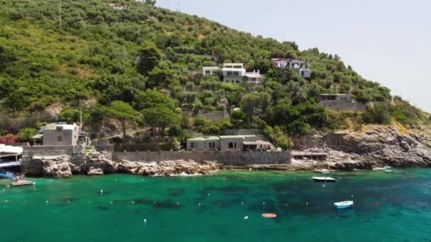 Καταπληκτική Θέα Της Παραλίας Marina Del Cantone Κοντά Στο Sorrento — Αρχείο Βίντεο