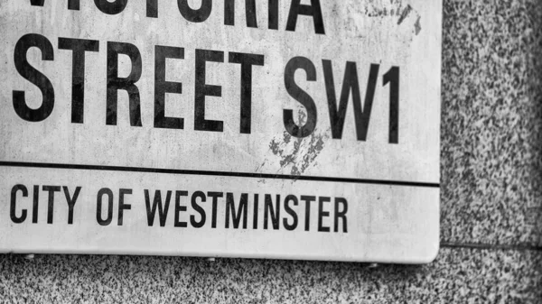 Victoria Street Sign Westminster London — Stock Photo, Image