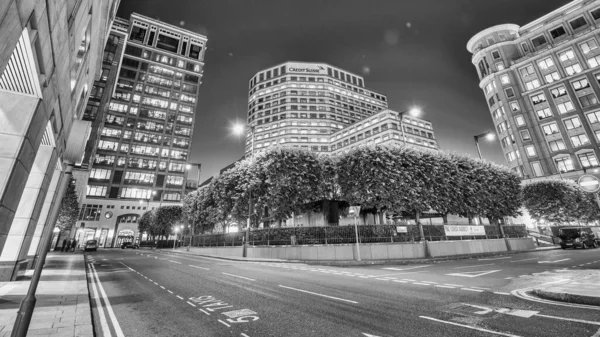 London June 2015 Modern Buildings London Finalcial District Night — Stock Photo, Image