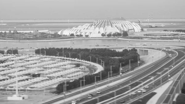 Doha Qatar Dicembre 2016 Veduta Aerea Del Parcheggio Aeroportuale Della — Foto Stock