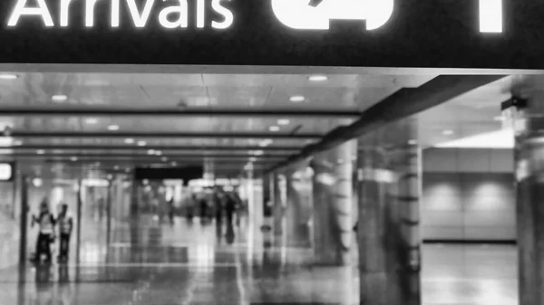 Qatar Bandara Kedatangan Tanda Tanda Hamad Internasional — Stok Foto