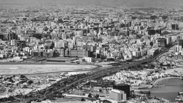 Doha Katar Luftaufnahme Der Skyline Der Stadt Aus Einem Flugzeug — Stockfoto