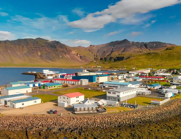 Літній Сезон Ісландія Вид Повітря Прекрасний Фіорд — стокове фото