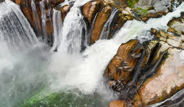 Erstaunliche Luftaufnahme Der Schönen Shoshone Falls Snake River Twin Falls — Stockfoto