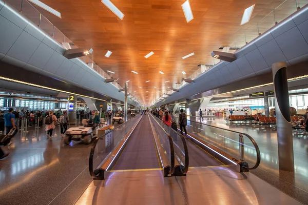 Doha Qatar September 2018 Interior Hamad International Airport — Stock Photo, Image