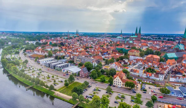 Aerial View Lubeck Drone Germany — Stock Photo, Image