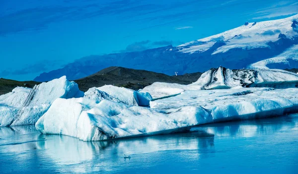 Jokulsarlon Gölü Ndeki Buzdağları Güney Zlanda — Stok fotoğraf