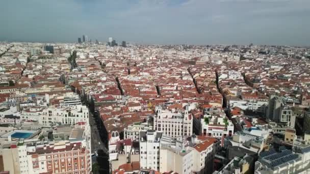 Madrid Espagne Octobre 2022 Vue Aérienne Des Monuments Bâtiments Ville — Video