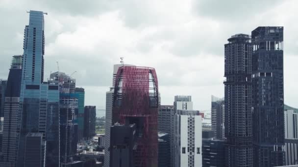Singapore Styczeń 2020 Widok Dachu Wieżowce Miejskie — Wideo stockowe