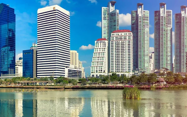 Bangkok Thailand December 2019 Skyline Cidade Belo Dia Famoso Parque — Fotografia de Stock