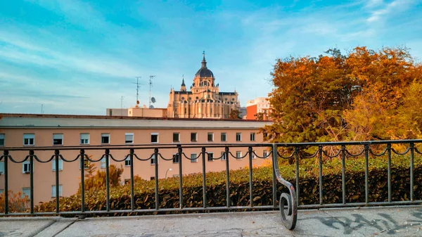 Мадрид Іспанія Вид Повітря Центр Міста Будинки Головні Пам Ятки — стокове фото