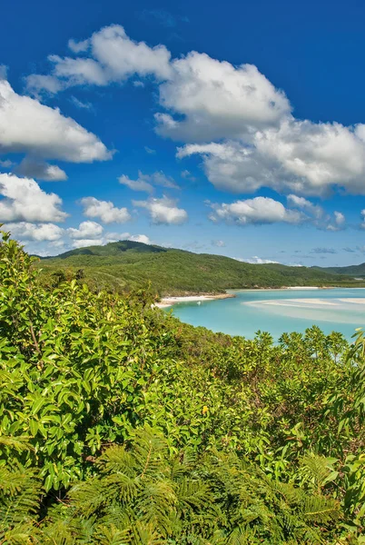 Aerial View Whitehaven Beach Hill Inlet Estuary Tropical Beach Paradise — Stock Photo, Image