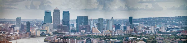 Лондон Великобритания Сентября 2016 Панорамный Вид Современные Здания Канари Уорф — стоковое фото