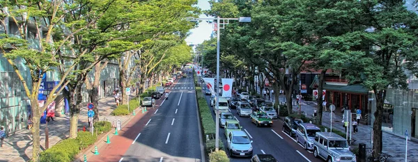 2013年8月22日 东京的城市街道 这个城市每年接待的游客超过1000万 — 图库照片