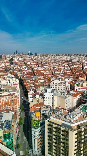 Мадрид Испания Октября 2022 Года Вид Воздуха Центр Города Здания — стоковое фото