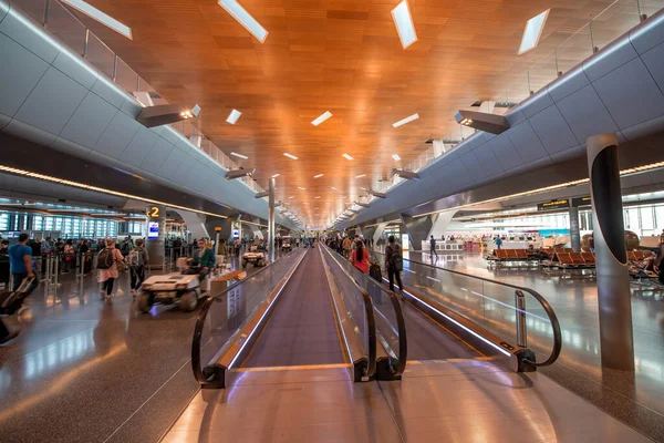 Doha Qatar Settembre 2018 Interno Dell Aeroporto Internazionale Hamad — Foto Stock