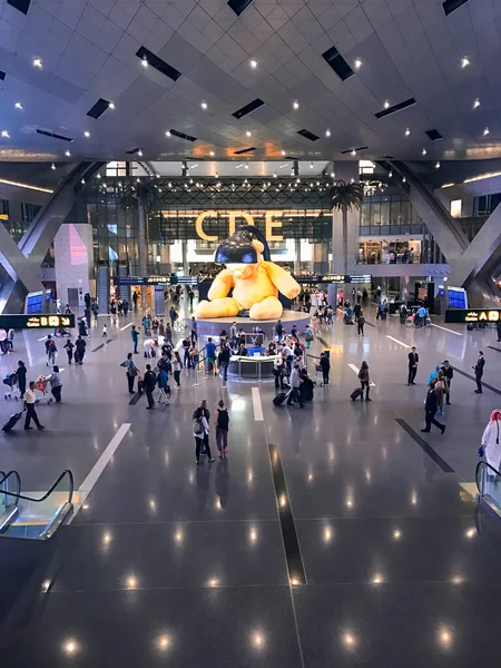 Doha Qatar December 2016 Interiör Hamads Internationella Flygplats — Stockfoto