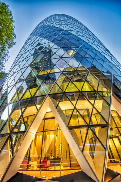 London Велика Британія June 2015 Сучасні Скляні Будівлі Швейцарського Геркіна — стокове фото
