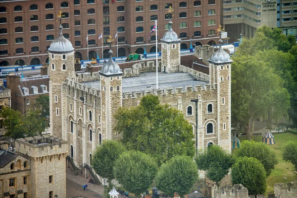 Luftaufnahme Des Tower London Aus Dem Hubschrauber — Stockfoto