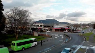 Rotorua kışın gökyüzü görüntüsü, Yeni Zelanda.
