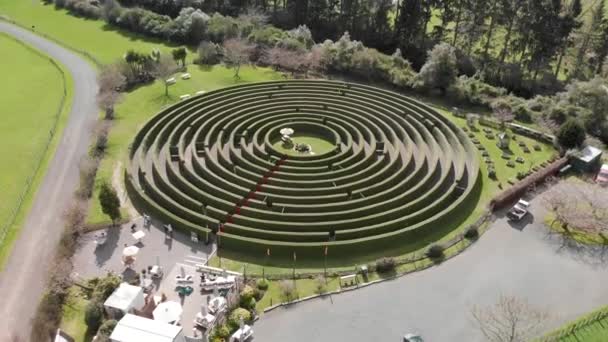 Légi Felvétel Labirintus Rotorua Zéland — Stock videók