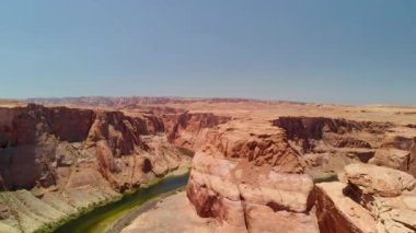 Arizona 'da Horseshoe Bend' in hava manzarası..