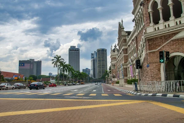 Kuala Lumpur Malezya Ağustos 2009 Merdeka Meydanı Boyunca Binalar Sokaklar — Stok fotoğraf