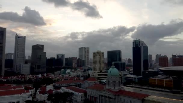Singapore Ιανουαριου 2020 Αεροφωτογραφία Των Κτιρίων Της Πόλης Από Την — Αρχείο Βίντεο