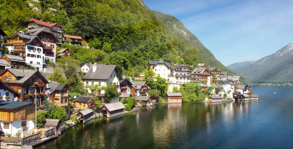 Вид Воздуха Красивый Hallstatt Летний Сезон Австрия — стоковое фото