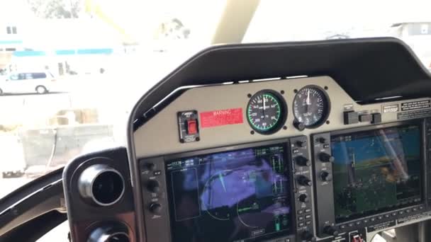 San Francisco August 2017 Helikopter Cockpit Während Eines Fluges Über — Stockvideo