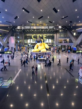Doha, Katar - 3 Aralık 2016: Hamad Uluslararası Havaalanı.