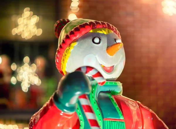 Snowman Puppet Night Dyker Heights New York City Usa — Stock Photo, Image
