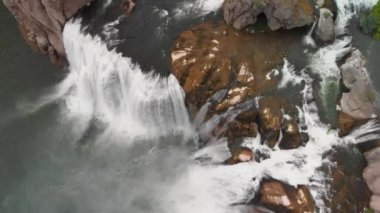 Shoshone şelalesi, Idaho. İHA 'dan hava görüntüsü - ABD