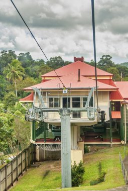 Kuranda Gökyüzü Demiryolu Cableway, Kuranda, Queensland, Avustralya.